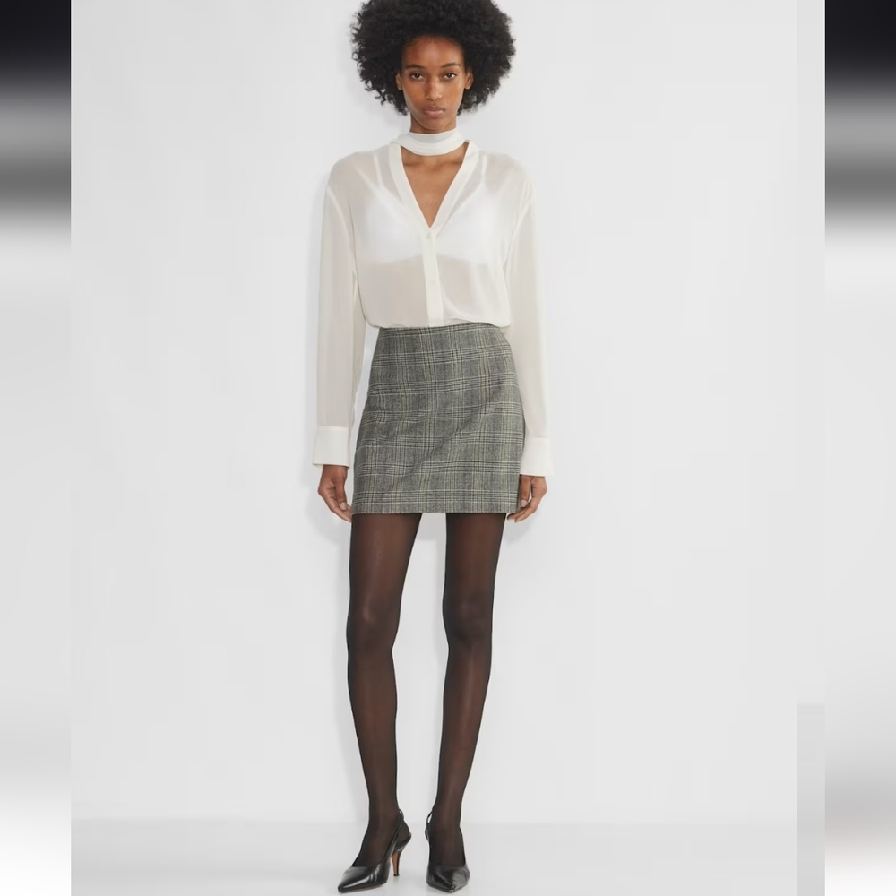 Aritzia Wilfred classic Mini skirt plaid 00